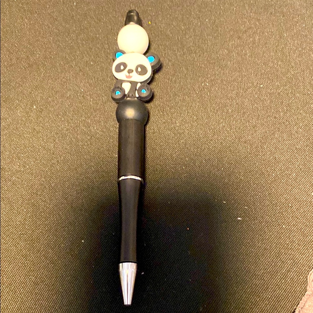 Cute Panda Black and Blue Pen